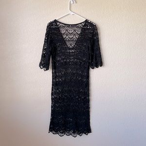 Black Hippocampus Beach Cover Up